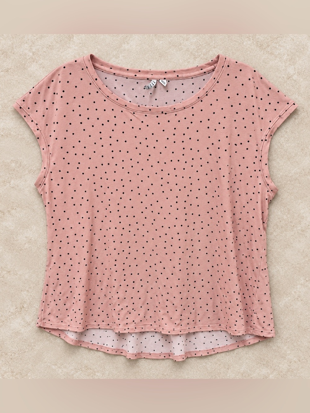 Women’s Pink Polka Dot Short Sleeve Top
